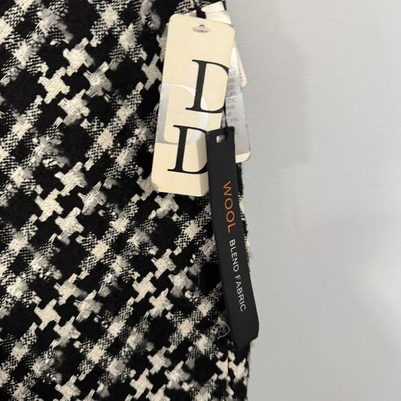 NWT Dalia Collection Wool Blend Short Pencil Skirt Size 8 Black & White Tweed - Picture 3 of 9